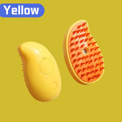 3-in-1 Electric Steam Grooming Brush for Cats & Dogs — Rechargeable Pet Hair Remover